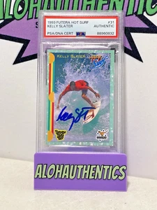 KELLY SLATER SIGNED 1993 FUTERA HOT SURF ROOKIE CARD PSA WSL AUTO #31 astroboyz - Picture 1 of 2