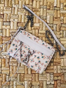 Rebecca Minkoff Mini MAC Floral Crossbody Clutch Shoulder Bag Chain Strap MINT - Picture 1 of 12