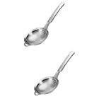  2 Pc Mesh Sifter Mini Tea Strainer Stainless Steel Colander Spoon