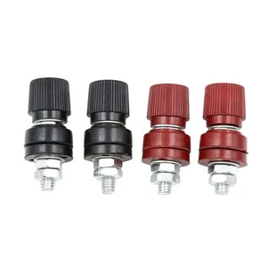 Hassle Male Screw Type Audio Binding Post Insulated Terminal Connector - Picture 1 of 8