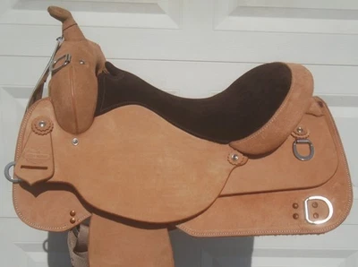 Brand NEW w/TAG 16" CIRCLE Y Oakland Trainer High Horse ROUGHOUT Training Saddle - Image 1 of 4