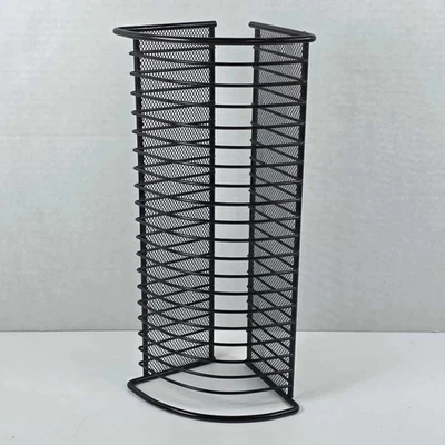 Vintage 1990s Atlantic Metal CD Tower Rack 12” Holds 20 Black Holder Standing - Image 1 of 4