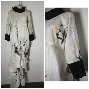 Einzelstück Designer Kunst Kleid Skulptur Avantgarde Handbemalt Baumwolle Schwarz  - Bild 1 von 18