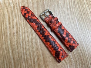 Size 22mm/20mm, Leather/Skin Snake Watch Strap Band Multi Color, Custom Strap - Picture 1 of 13