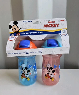 The First Years Flip-Top Straw Cup for Toddlers, Disney Mickey Mouse, 10 oz (2) - Image 1 of 2