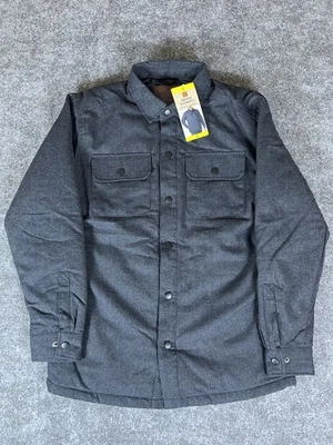 Chaqueta utilitaria Rugged Elements para hombre pequeña gris azul marino abotonada al aire libre informal Foto 1 de 4