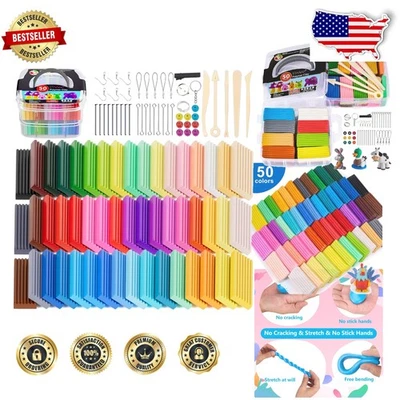 Professional 50 Color Modeling Clay Set - Oven Bake Polymer Clay, 3.46 lbs, N... - Image 1 of 4
