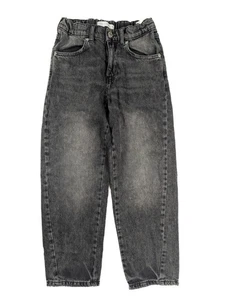 Jeans ZARA Denim Edition Relaxed Baggy Fit Grigio Antracite Denim Ragazza Taglia 10 - Foto 1 di 5