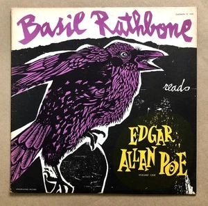 Basil Rathbone Reads Edgar Allan Poe, Vol 1 (1958) - 12" Vinyl Record LP - VG! - Imagen 1 de 4