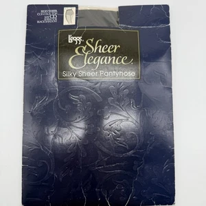 Leggs Sheer Elegance Silky Sheer Control Top Pantyhose Nylons Sz CD Black Shadow - Picture 1 of 5