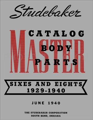 Libro Studebaker Master Body Parts 1929-1940 1937 1938 1939 catálogo ilustrado Foto 1 de 4