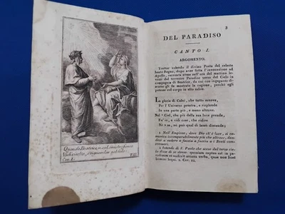 1817 _ LA DIVINA COMMEDIA DI DANTE ALIGHIERI _ PARADISO _ VOL.3°_ DELLA CRUSCA. - Immagine 1 di 4