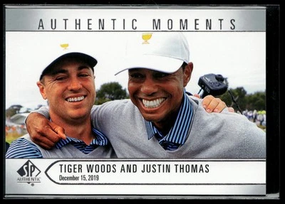 2021 SP Authentic #68 Tiger Woods / Justin Thomas AM - Image 1 of 2
