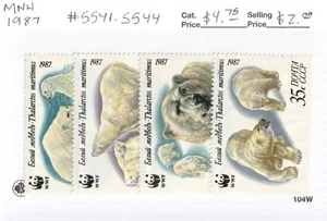 Russia / Unione Sovietica #5541-5544 "Orsi Polari" MNH 1987 - Foto 1 di 1