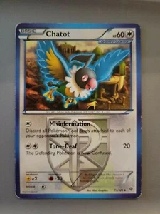 Pokemon TCG Card 2013 Black & White Plasma Blast Chatot 77/101 Non-Holo - Picture 1 of 2