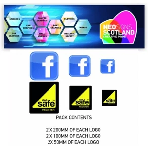 Facebook & Gas Safe Social Media Pack Kit Grafica Insegna Scrittura Veicolo livrea - Foto 1 di 1
