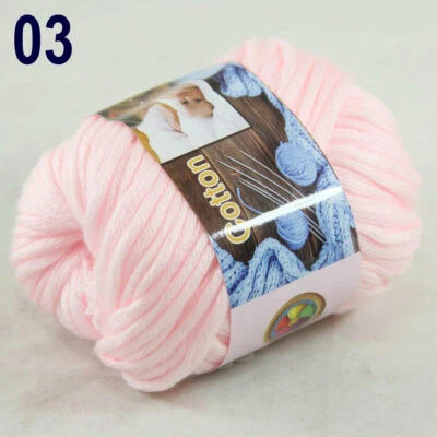 Sale 1 Ballsx50g Super Soft Cotton Chunky Blankets Hand Rugs Knitting Yarn 03 - Image 1 of 4