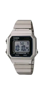 Casio Men's Quartz Illuminator Alarm Silver-Tone Bracelet 43mm Watch B650WD-1A - Picture 1 of 5