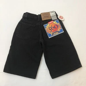 NWT VTG New Levis 560 Denim Jean Short Boys Size 8 Slim Fit Orange Tab 90s - Picture 1 of 12