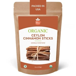 Bastoncini di cannella di Ceylon biologici - 16 once, 3,5" penne di cannella vera, USDA biologico - Foto 1 di 7