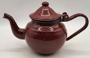Tetera vintage granate roja 4 1/2" esmaltada .5L - Imagen 1 de 10