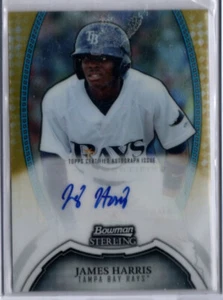 2011 Bowman Sterling Baseball James Harris GOLD ROOKIE AUTO DEVIL RAYS 16/50 - Bild 1 von 1