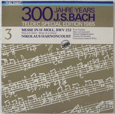 NIKOLAUS HARNONCOURT BACH MASS IN B MINOR TELDEC SPECIAL ED. STEREO 2 LP SET NM - Image 1 of 3