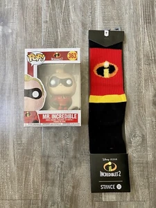 Funko Pop Disney Pixar Incredibles 2 Mr. Incredible Vinyl Figure & Stance Socks - Picture 1 of 4