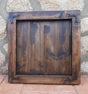ventanuco o ventana de madera rustico ,  pueblo, medida 60 x 60cm , con postigo - Imagen 1 de 3