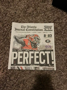 UGA 2022-2023 National Champions AJC Newspaper ON FIELD Edition 1/9/23 Fast Ship - Picture 1 of 2