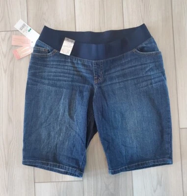 Pantalones Cortos de Jean Liz Lange Maternity Under The Belly Azul Oscuro Talla Mediana ~ NUEVOS ~NUEVOS CON ETIQUETAS Foto 1 de 4