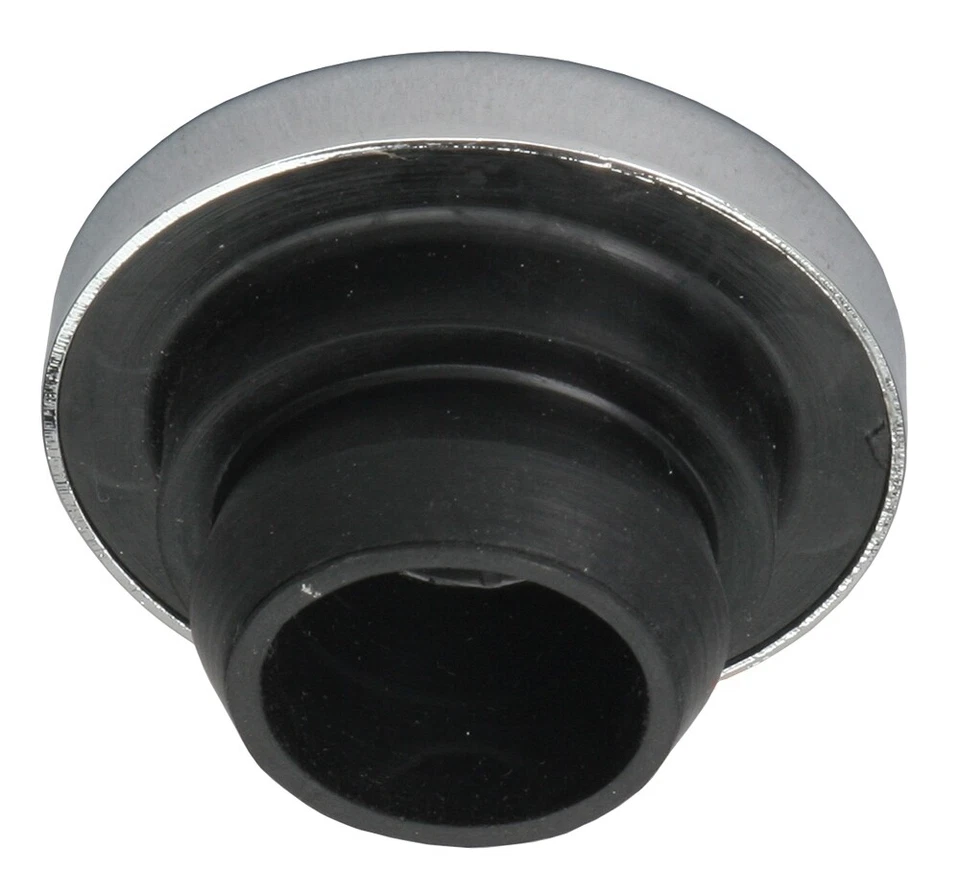Trans-Dapt 9170 Oil Fill Cap Chrome Steel Push-On Round - Image 1 of 1