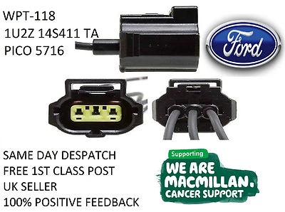 Ford Alternator Plug Connector Wire Harness WPT-118 &1U2Z-14S411-TA  - Image 1 of 4