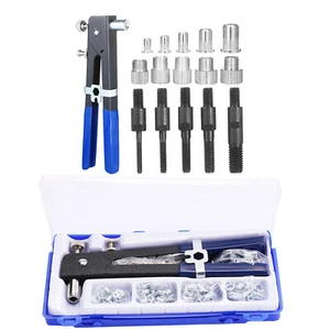 86PCS Rivet Nut Tool Kit Set Blind Rivet Nut Hand Riveter  Threaded M2U4 - Picture 1 of 8