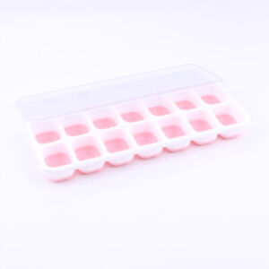 Silicone Ice Cube Home Square Trays with Lid Flexible 56-Ice Cubes Molds
