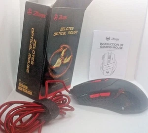 Pro Gamer 7200 DPI Optical Mouse ZELOTES 7 Button Changeable Backlighting VGC - Picture 1 of 12