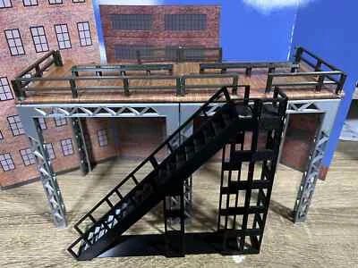 O Scale Passenger Platform Kit for Elevated Train or Raised Railroad with Stairs - Image 1 of 4