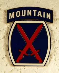 Insignia de identificación del servicio de combate de la décima 10a división de montaña del ejército de los Estados Unidos CSIB - Imagen 1 de 1