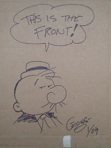 George Wildman" POPEYE"..RARE.."ONE of a KIND" 2 Original Signed Sketches 12x16 - Picture 1 of 4