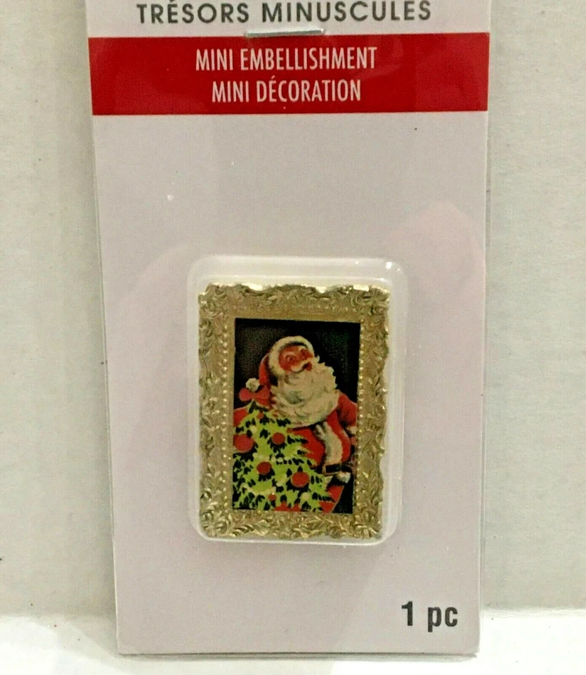 ASHLAND КРОШЕЧНЫЕ СОКРОВИЩА МИНИ УКРАШЕНИЯ РОЖДЕСТВО САНТА КАРТИНА КУКОЛЬНЫЙ ДОМИК - Изображение 1 из 1