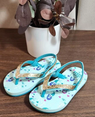 Sandalias Reef Chanclas Talla 6 Niñas Pequeñas Brillo Sirena Ancla Pez *LINDAS* Foto 1 de 4