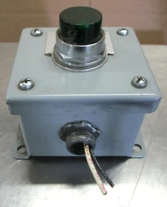 Furnas 52PA4GN Green Illuminated Pilot Light 120V Ser F w/ Rittal Enclosure / H4 - Picture 1 of 13