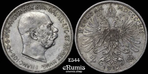 AUSTRIA, Francisco José I, 2 Coronas 1912, tonificado, XF-UNC - Imagen 1 de 6