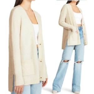 BB Dakota Colorblock Damen Study Date Cardigan in Hell Camel Neu mit Etikett Gr. XL UVP $ 99 - Bild 1 von 8