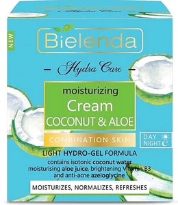 Bielenda Hydra Care Coconut & Aloe Moisturising Face Cream Combination Skin 50ml - Picture 1 of 2