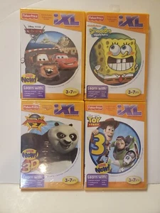 NEW Fisher Price iXL Learning System Lot of 4 Games 3D Spongebob Toy Story Cars  - Picture 1 of 1