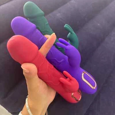 Vibrator Rabbit G-Punkt Beheizt 2 Motoren Klitoris Stimulator Vibrator Für Damen - Bild 1 von 4
