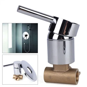 Válvula Mezcladora Termostática Baño Montaje en Pared Control Ducha Grifo Latón Cromo - Imagen 1 de 12
