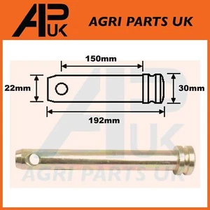 Brazo de elevación inferior del tractor pasador de enlace diámetro 7/8" x 190 mm longitud utilizable 143 mm gato 1 largo - Imagen 1 de 1