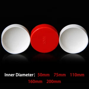 50/75/110/160/200mm PVC Rohr-Fittings Endkappe Deckel Abflussrohr Kappe Weiß Rot - Picture 1 of 5